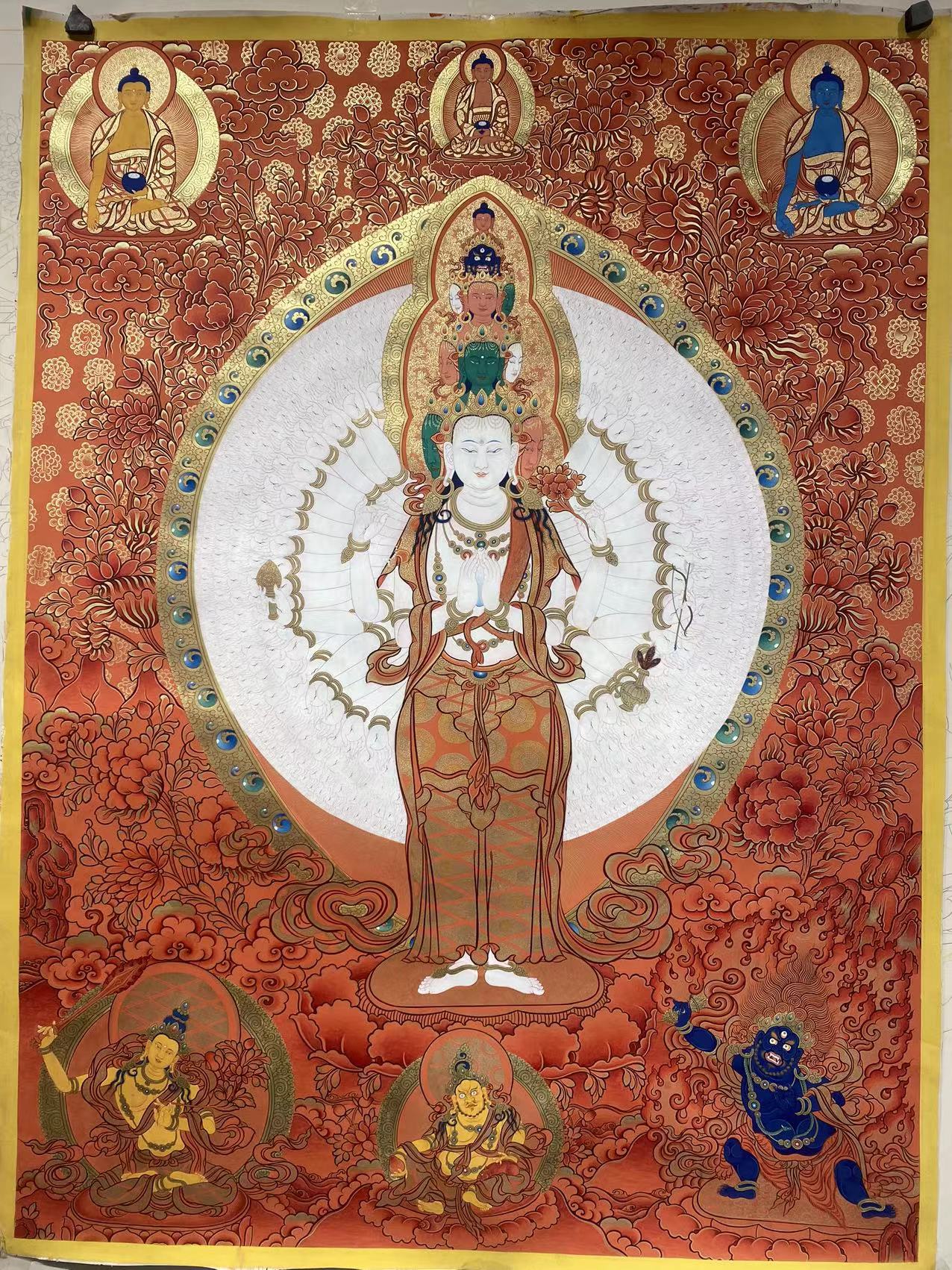 藏族唐卡千手观音