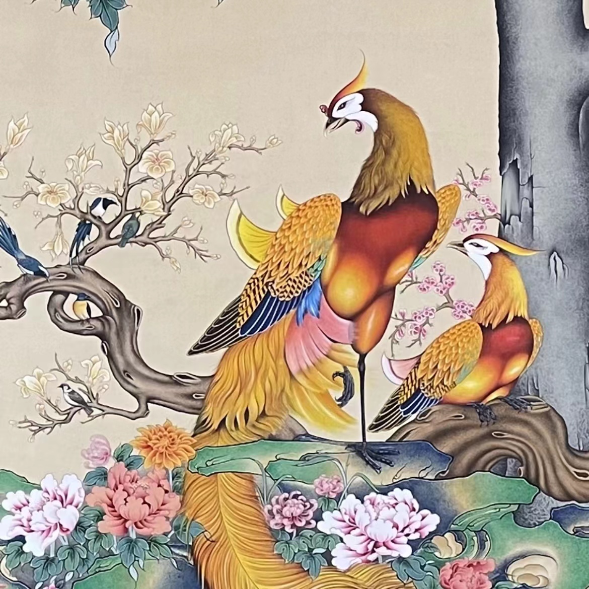 摩尼宝百鸟朝凤唐卡